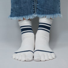 노블삭스 여성 발가락양말 중목 면100% 데일리 스포츠 삭스