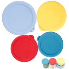통조림 식품용 실리콘 캔 뚜껑 4팩 세트 7.6cm(3.0인치)|8.9cm(3.2인치)|8.9cm(3.2인치)|10.2cm(3.5인치)|10.2cm(4인치) 음식 캔에 적합