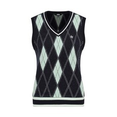 JDX 여성 골프 조끼 베스트 심플 스트레치 라운드룩 루즈핏 아가일 X2SVU7374DN .DH2135799