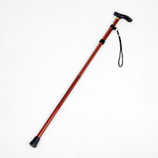 노인 지팡이 환자용 할머니 할아버지 어르신 접이식 휴대용 지팡이, 브라운