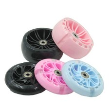 마이크로 킥보드 바퀴 휠 미니 led 스쿠터 손잡이 블랙 정비 뒷바퀴, 3. 블루 115x24 표준 바퀴 2개