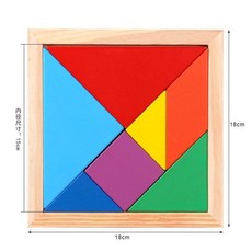 磁性七巧板 智力拼圖, 1個, 大號 18*18