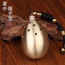 黃銅蛋蛋暖手寶掌中可調節溫度金屬工藝品冬天男女送禮聖誕禮物, 蛋蛋暖手寶【配一片觸媒+防燙袋】