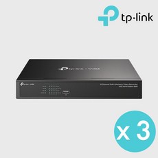티피링크 VIGI 8 채널 PoE+ 네트워크 비디오 녹화기, VIGI NVR1008H-8MP, 3개