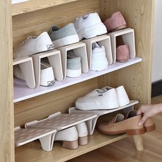 家用省空間雙層鞋架 鞋櫃收納分層隔板整理架, 單足藍色一個裝,1層, 1個