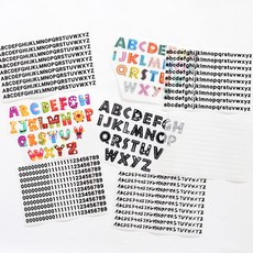 슈벨라 의류 열전사지 알파베 숫자 레터링 디노 6종(g066), 1개, 고딕 알파벳 대문자 블랙(F287)