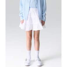 무신사 스탠다드 MUSINSA STANDARD KIDS 코튼 밴딩 티어드 스커트 [화이트] MKESK4Z02-WH 425328