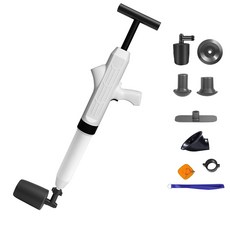 유미코 초강력 쾌속 고압 에어 뚫어뻥 변기 하수구 세면대, 화이트