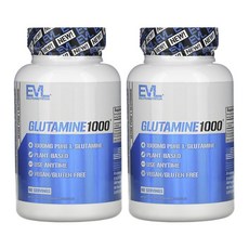 EVLUTIONNUTRITION 谷氨酰胺 1000 粒無麩質素食素食膠囊, 120顆, 2瓶