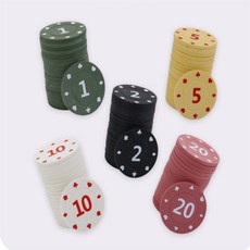 꿈꾸는비 숫자형 포커칩 100개 포커게임칩