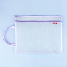 【CHL】小清新A3雙層文件袋 大號 網紗透明 圖紙 美術作品 畫冊 作品集, 1個, 紫色, A3