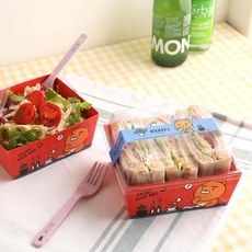 카카오프렌즈 라이언카페 라이언샐러드박스10p