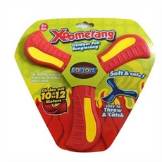 戶外兒童迴旋鏢玩具：柔軟安全迴力鏢，幼兒園運動首選，趣味飛去來器, ST3016-紅色, 1個