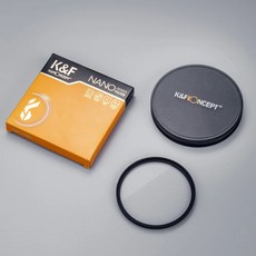 K&F Concept Nano X MC UV 필터 강화 유리 카메라 렌즈(멀티 코팅 코팅 포함) 49mm 52mm 58mm 62mm 67mm 77mm 86mm 95mm, [01] Black