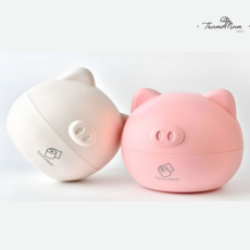 트랜드만 돼지 두루마리 티슈 휴지케이스, 화이트, 1개