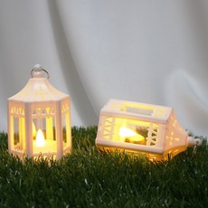 캔들홀더 랜턴 화이트 인테리어촛대