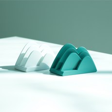 명함꽂이 카드홀더 책상 위의 작은 산, 화이트, 1개