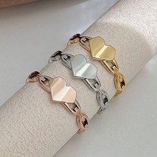 르부포유 써지컬스틸 각 하트 우정 데일리 반지 3color