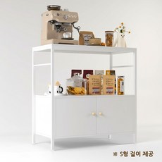 KOTTII 800 x 400 주방 수납장 다용도 주방 진열대 정리대, 3단, 화이트