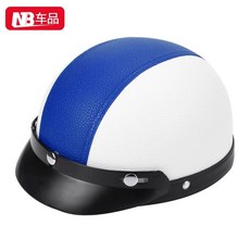 오토바이 헬멧 자전거헬멧 가죽헬멧 하프 프이즈 차단 자외선, 1개