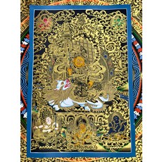 精美唐卡畫作：藏傳佛教藝術 神祇形象栩栩如生 文化裝飾收藏佳品, 1個