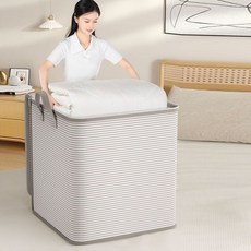 BENRAN 압축파우치 가방정리대 대형 두꺼운 방수방습 스트라이프 진공 이불 옷 정리보관함 리빙박스 여행 이사 휴대용 해외여행준비물, 2개, 회색