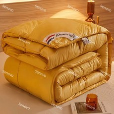 5성급 호텔 스타일 프리미엄 95 화이트 구스다운 겨울 이불, Yellow