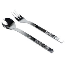 디저트 티스푼 티포크 스테인리스 카페 주방 식기용, 상세페이지 참조, 1개