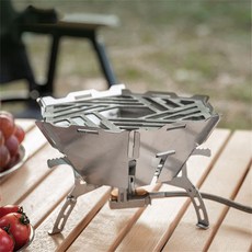 탈부착 캠핑버너바람막이 캠핑 에어탱크 난로 카드형 바람막이 스테인리스 스틸 집화 절전가드 바람막이 버너바람막이, 1개, 190mm*75mm*100mm