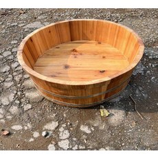 원형 목욕통 욕조 노인 간병용 목욕 대야, 80폭 25높이 향나무 중장년용 A