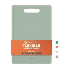 Linoroso 주방용 TPU 도마 주스 홈이 있는 유연한 나이프 마크 방지 커팅 매트 식기 세척기 BPA 프리 고기 채소 과일용 페일 민트 264944, Linoroso 주방용 TPU 도마 주스 홈이 있는 유