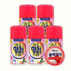 산도깨비 향기속으로 방향제 향캔 분사기 리필용 블랙체리향, 290ml, 5개, 블랙체리