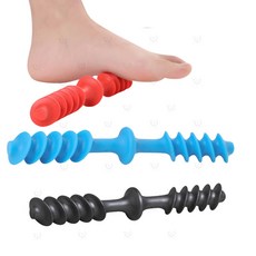 足底按摩滾輪 螺旋紋路設計 輕巧便攜 舒緩足底筋膜, 黑色, 1個