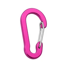 알루미늄 합금 하이킹 카라비너 클립 키체인 배낭 버클 캠핑 용품 S 타입 장비 5 개, 5) Red S