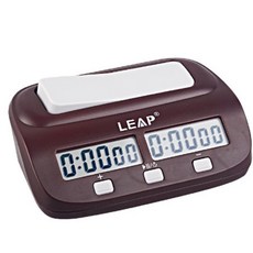 GAPINO 체스 시계 디지털 체스 타이머 PQ9907S 건전지 미포함(별도구매), 1개, 어두운 갈색