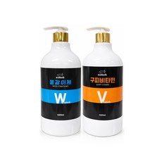 EOBOB 고급 프리미엄 골드 펌프형 대용량 1000ML 2개 2000ML 구피비타민 물갈이제, 1개