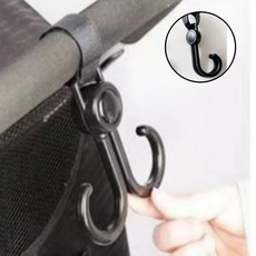 개모차가방걸이 회전형유모차걸이 유모차스트랩고리 짐 봉지 신발, 1개, 상세페이지 참조