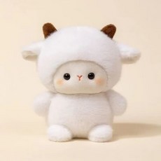 책상 데코 봉제인형 학습 친구 인테리어 소품 생일선물 인형 동물 피규어 동물 봉제 인형 동행 인형, 1개, 양, 16cm