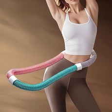 미니 스프링훌라후프 스마트 뱃살운동 소프트 전신용 호스 스프링 훌라후프, 핑크그린그레이, 1개