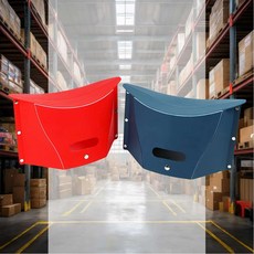 휴대용 접이식 간이의자 낚시 발받침 대기실 야외 캠핑 등산, 레드