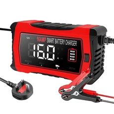 HTRC 10A16A 리튬 LiFePO4 AGM GEL 납축전지 12V 자동차 오토바이 배터리 충전기, 01 China Mainland, 06 16A UK PLUG