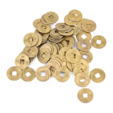 기념 주화 코인 고대 풍수 행운의 동전 용과 봉황 골동품 부 돈 수집 선물 10mm 100 개, 02 100pcs