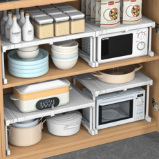 숭람 공간활용 길이 조절 선반정리대 싱크대 옷장 레이어드 공간 분리 칸막이, 1개