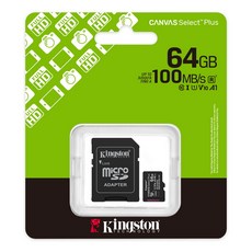 Kingston Canvas Select Plus microSD 記憶卡, 1個, 64GB