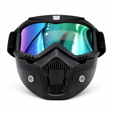 뭉구카 Lark H051 오토바이 고글 마스크 방풍 방진 바이크 라이딩 마스크 풀페이스 스포츠 레저 보호장비 자외선차단, 1개, 블루