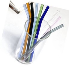 컬러 내열유리빨대 청소솔 세척빨대 음료빨대 카페빨대, 투명