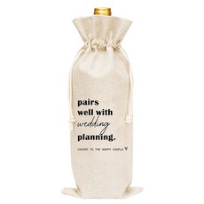 Huastatewolf 결혼 선물 와인 백 브라이덜 샤워 약혼 신부 신랑 신부 들러리 처녀 파티 선물 가방 1개 (A29), Wedding