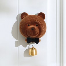 땡큐베리메르시 벨벳 곰돌이 도어벨 현관문종 출입문종 개업 이사 집들이 선물