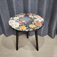 주시퍼 만다라 거실 침대 사이드 테이블, 만다라테이블 블랙