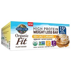 Garden of Life Fit 高蛋白減重棒 55g 蛋白質 15g 膳食纖維 13g, 1個, 海鹽焦糖